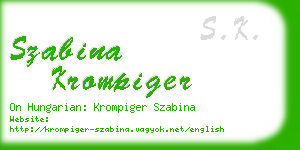 szabina krompiger business card